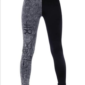 Killstar Two Faced Witch Leggings